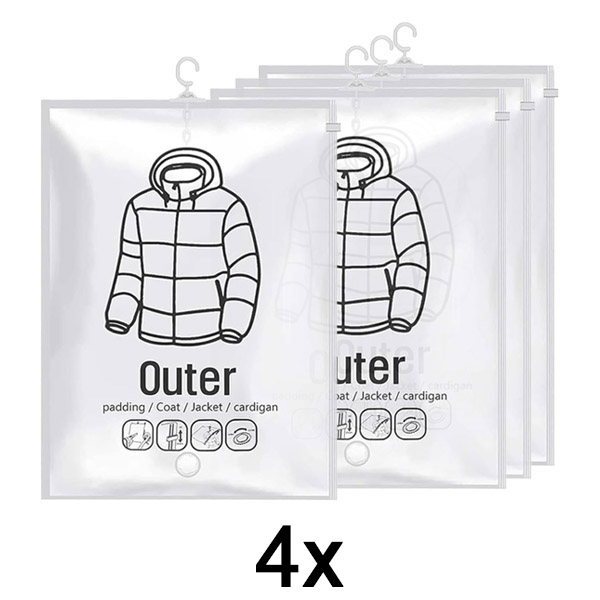 1x Závěsné vakuové úložné pytle – (4 ks) | VACUHANG